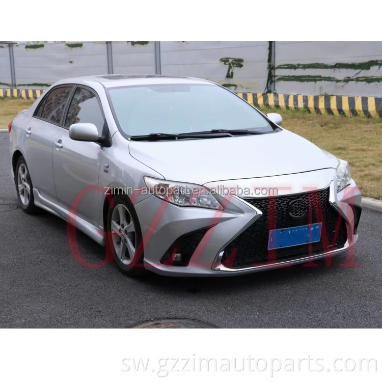 Mbele na Nyuma na Upande wa Bodykit ya Corolla 2010-2013 Uboreshaji kwa Mtindo wa ES